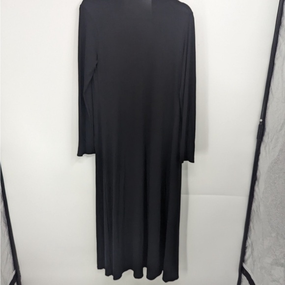 Isaac liev Black open front cardigan trench Size medium - Picture 6 of 9